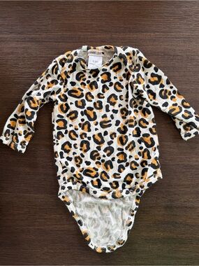 Spearmint Love Leopard Print Long-Sleeve Infant One-Piece